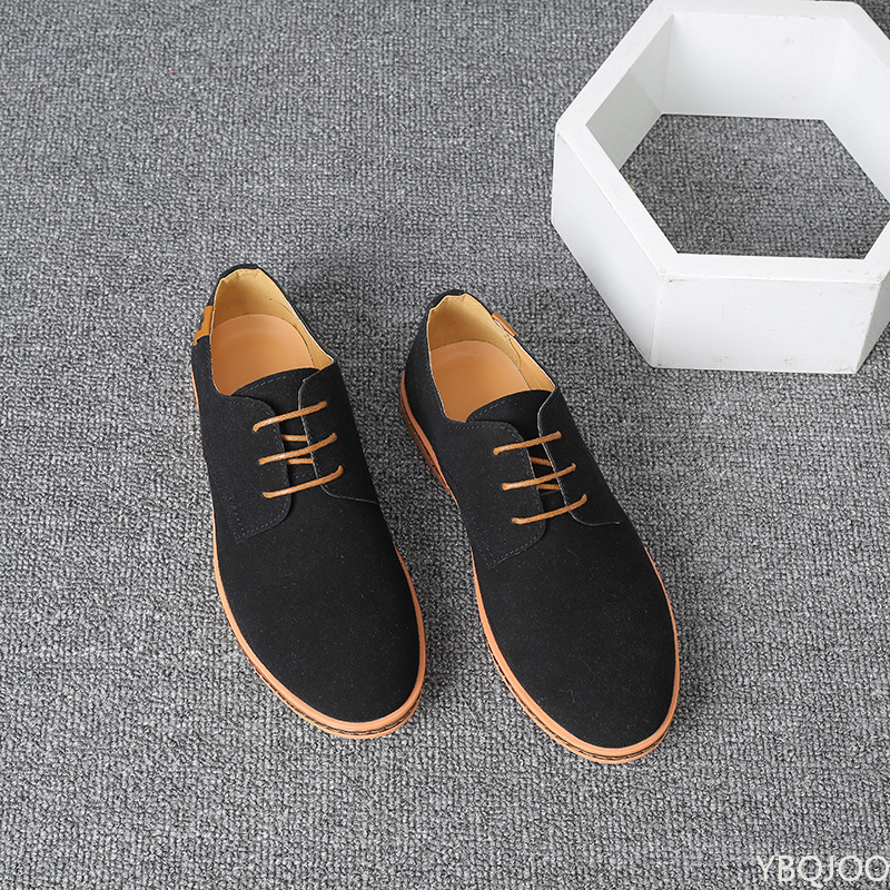 Dress Shoes Spring Suede Leather Men Shoes Oxford Casual Shoes Classic Sneakers Comfortable Footwear Dress Shoes Large Size Flats 230217