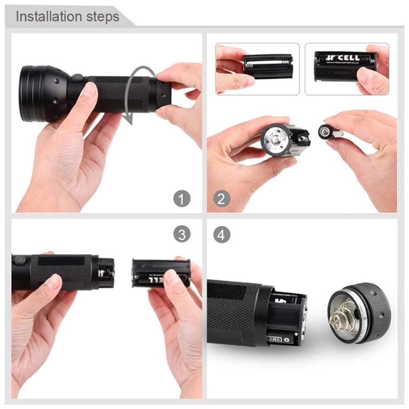 UV Flashlight Black Light, Torches UVLights 51 LED Matching with Pet Odor Eliminator Ultraviolet Blacklight Pet Urine Detector usalight