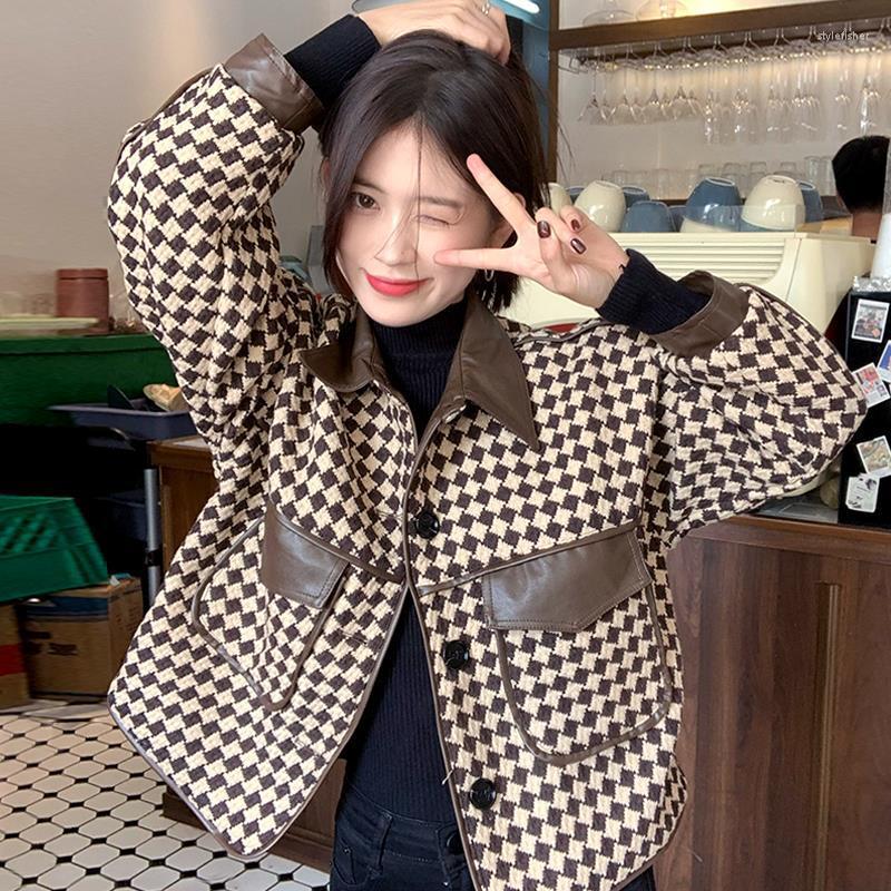 Women' Jackets Woman 2023 Autumn/winter Plaid Turn-down Collar Pockets Lantern Sleeve Woman' Coats Drop Sale YPH985, Randomcolor
Women' Jackets Woman 2023 Autumn/winter Plaid Turn-down Collar Pockets Lantern Sleeve Woman' Coats Drop Sale YPH985, Randomcolor