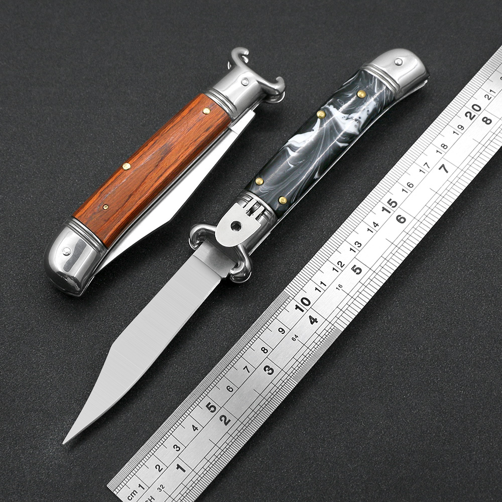 Mini Outdoor automatic Hunting Italian Mafia Survival Knife 440 Mirror Blade Color Wood Handle Kitchen Dinner Cutter
Mini Outdoor automatic Hunting Italian Mafia Survival Knife 440 Mirror Blade Color Wood Handle Kitchen Dinner Cutter