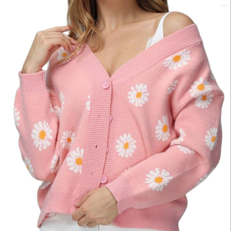 Women's Knits Women's Sweater Y2K Sun Flower Pattern Loose Knitwear V-Neck Button Down Knitted Cardigan
Women's Knits Women's Sweater Y2K Sun Flower Pattern Loose Knitwear V-Neck Button Down Knitted Cardigan