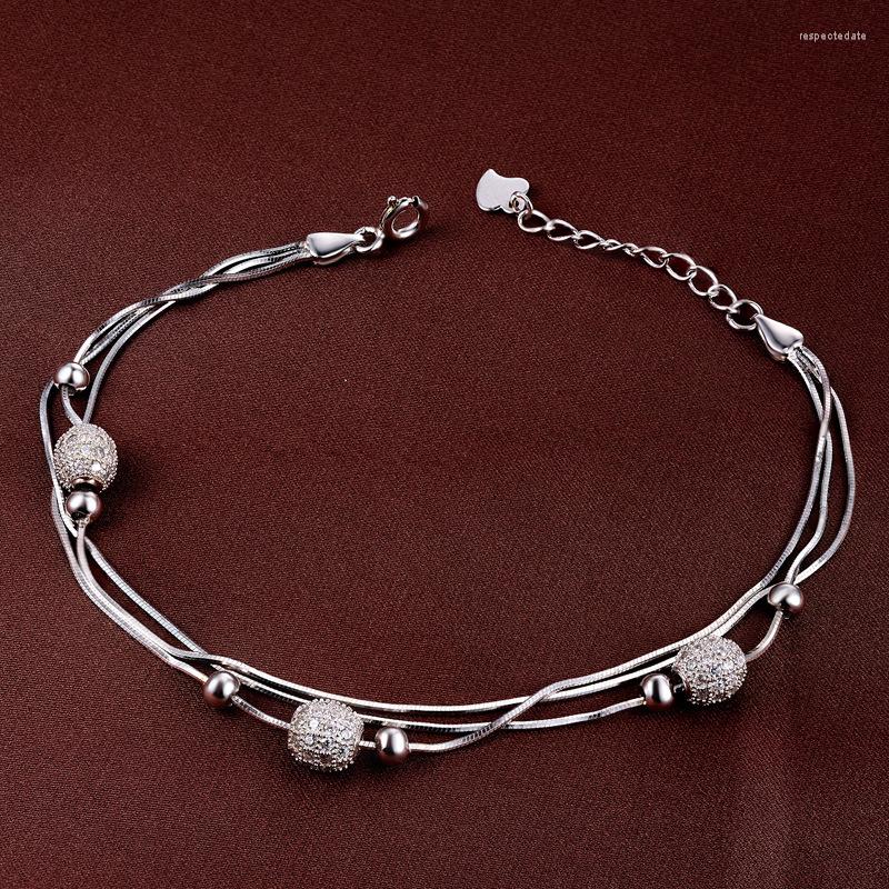 Charm Bracelets LIAMTING Simple Style 925 Sterling Silver Round Ball Women 16.5MM Fashion Solid Real Bangle Jewelry VD015
Charm Bracelets LIAMTING Simple Style 925 Sterling Silver Round Ball Women 16.5MM Fashion Solid Real Bangle Jewelry VD015