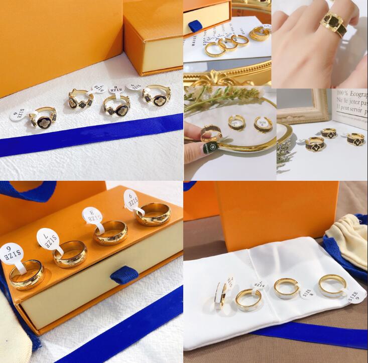 20style Luxury Jewelry Fashion Designer Rings Women Love Wedding Supplies Diamond 18K Gold Plated Stainless Steel Ring Fine Finger Ring
20style Luxury Jewelry Fashion Designer Rings Women Love Wedding Supplies Diamond 18K Gold Plated Stainless Steel Ring Fine Finger Ring