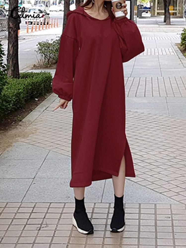 Casual Dresses Celmia Women Solid Dress Oversized Autumn Winter Hoodies Sweatshirt Fashion Long Sleeve Robes Vintage Work Loose Vestidos, Black
Casual Dresses Celmia Women Solid Dress Oversized Autumn Winter Hoodies Sweatshirt Fashion Long Sleeve Robes Vintage Work Loose Vestidos, Black