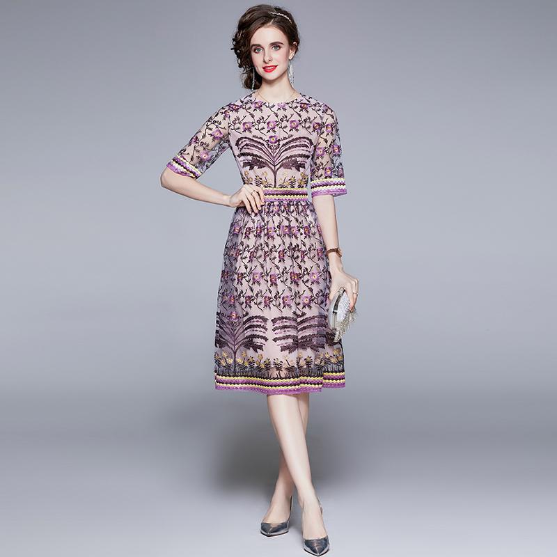 Casual Dresses ZUOMAN Women Luxury Embroidery Mesh Dress Festa High Quality Long Elegant Party Robe Femme Vintage Floral Designer Vestidos, Purple
Casual Dresses ZUOMAN Women Luxury Embroidery Mesh Dress Festa High Quality Long Elegant Party Robe Femme Vintage Floral Designer Vestidos, Purple