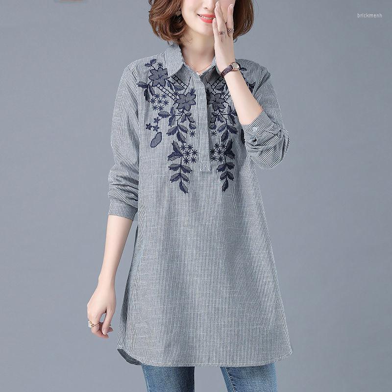 Women's Blouses Cotton Embroidery Women Shirts Long Loose Straight Casual All Match Vintage Female Outwear Coats Tops, Gray
Women's Blouses Cotton Embroidery Women Shirts Long Loose Straight Casual All Match Vintage Female Outwear Coats Tops, Gray
