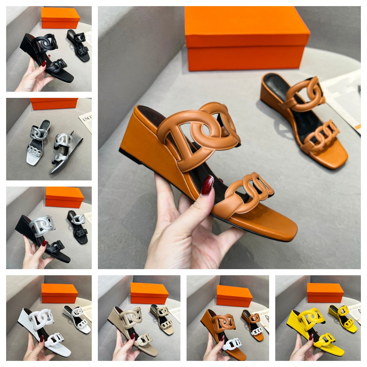 Gaby 60 women slippers High Heel Wedge Slippes Womens designer Platform Sandals Wedges Thick Bottom Beach Shoes H Heightening sandal pig nose extra holiday shoes, Gdams6
Gaby 60 women slippers High Heel Wedge Slippes Womens designer Platform Sandals Wedges Thick Bottom Beach Shoes H Heightening sandal pig nose extra holiday shoes, Gdams6
