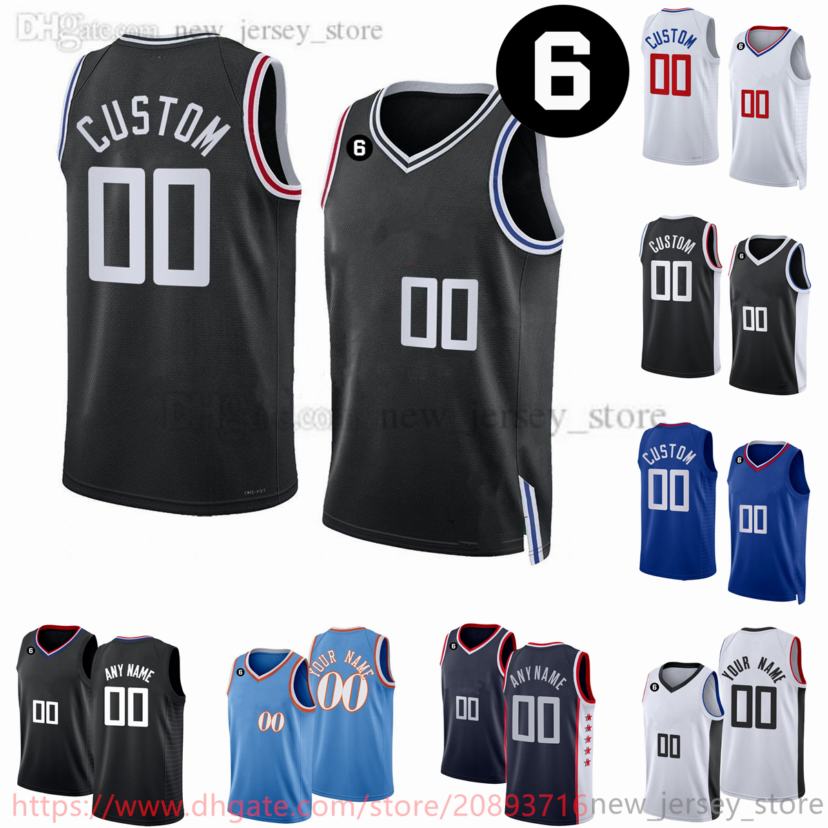 Custom 2022-23 New Printed Basketball Jerseys 23 Robert Covington 44 Mason Plumlee 40 Ivica Zubac 33 Nicolas Batum 3 Bones Hyland 14 Terance Mann Jason Preston 6 patch, Printed +6 patch (with team logo)
Custom 2022-23 New Printed Basketball Jerseys 23 Robert Covington 44 Mason Plumlee 40 Ivica Zubac 33 Nicolas Batum 3 Bones Hyland 14 Terance Mann Jason Preston 6 patch, Printed +6 patch (with team logo)
