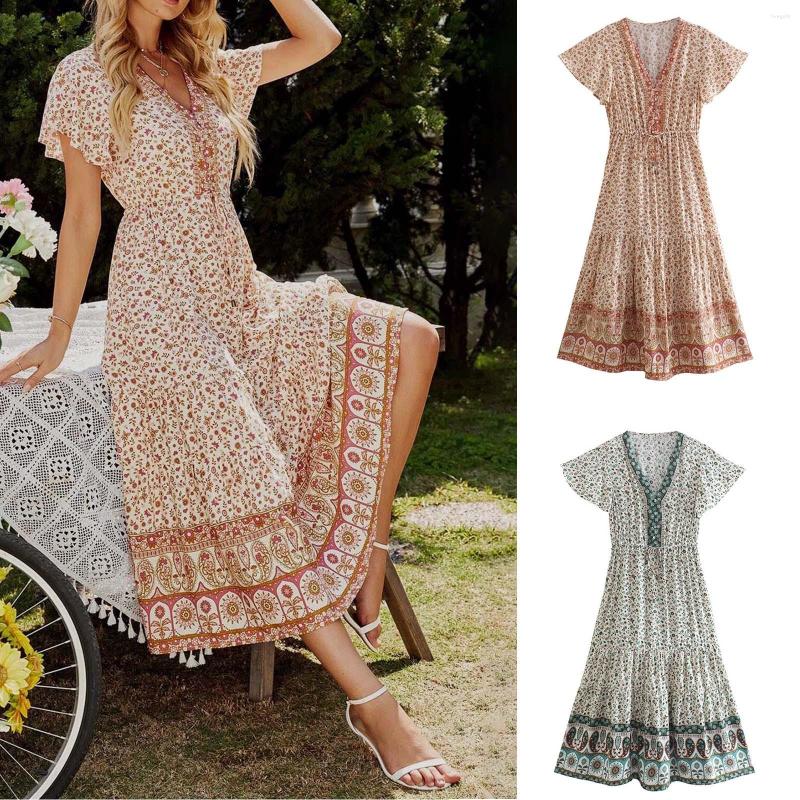 Party Dresses Women V-neck Elegant Waist Floral Dress Mid-length Street Style Simple High Quality Vestidos Elegantes Para Mujer, Green
Party Dresses Women V-neck Elegant Waist Floral Dress Mid-length Street Style Simple High Quality Vestidos Elegantes Para Mujer, Green