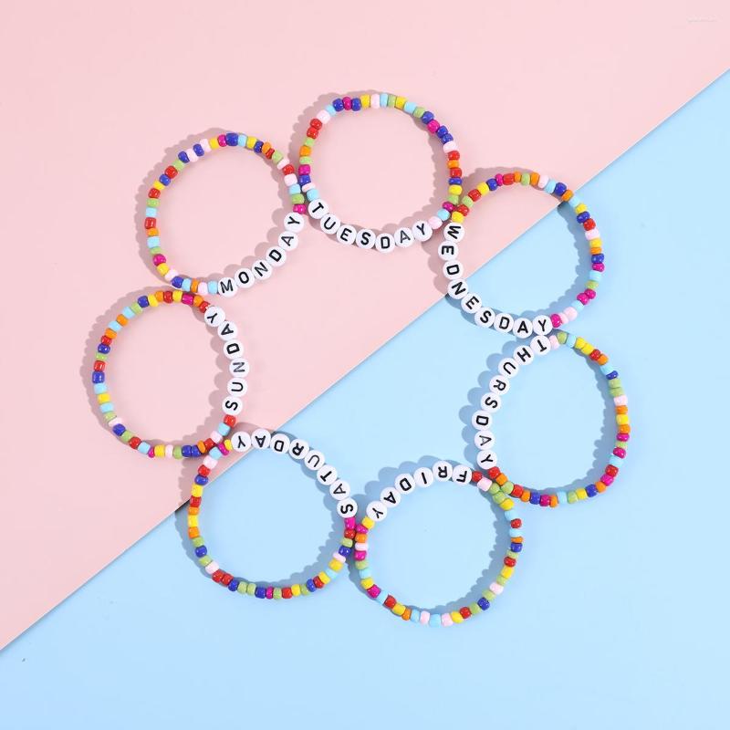 Strand Makersland Children Bracelet Colorful Beads Form Monday To Sunday Alphabet BeadsCute Jewelry Gifts For Girls Factory Wholesale
Strand Makersland Children Bracelet Colorful Beads Form Monday To Sunday Alphabet BeadsCute Jewelry Gifts For Girls Factory Wholesale