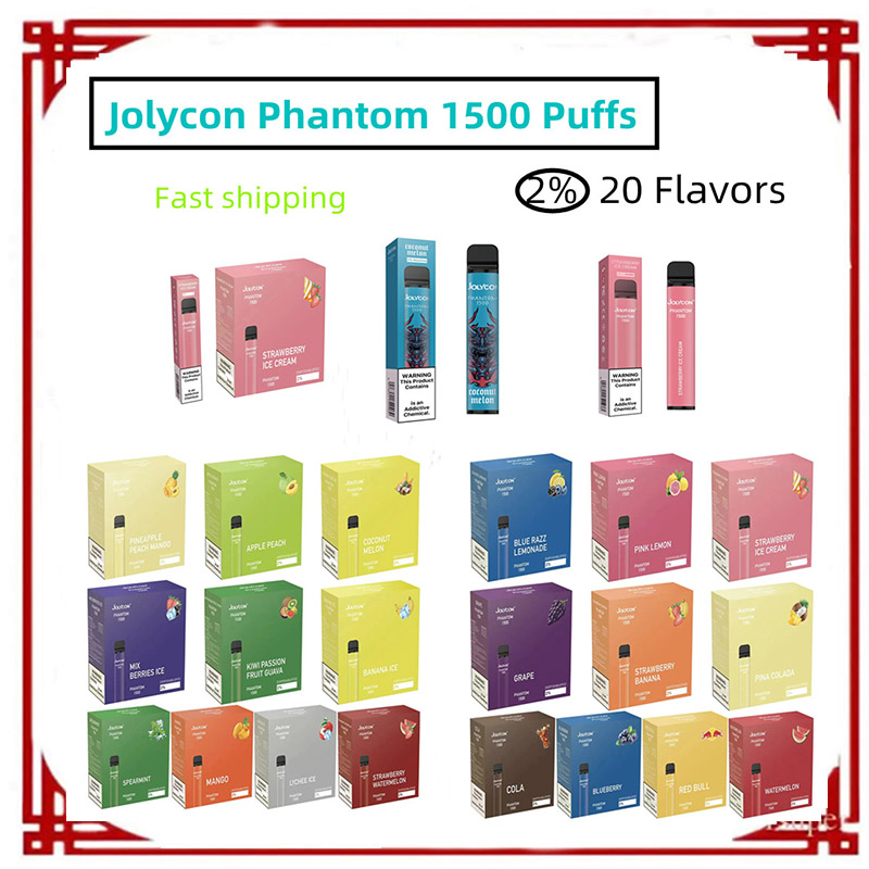Original Jolycon Phantom 1500 Puffs Vape Pen Disposable E Cigarettes 2% 4.5 ML Pod Tank 850 Mah 20 Flavors Customise Vapes Pen
Original Jolycon Phantom 1500 Puffs Vape Pen Disposable E Cigarettes 2% 4.5 ML Pod Tank 850 Mah 20 Flavors Customise Vapes Pen