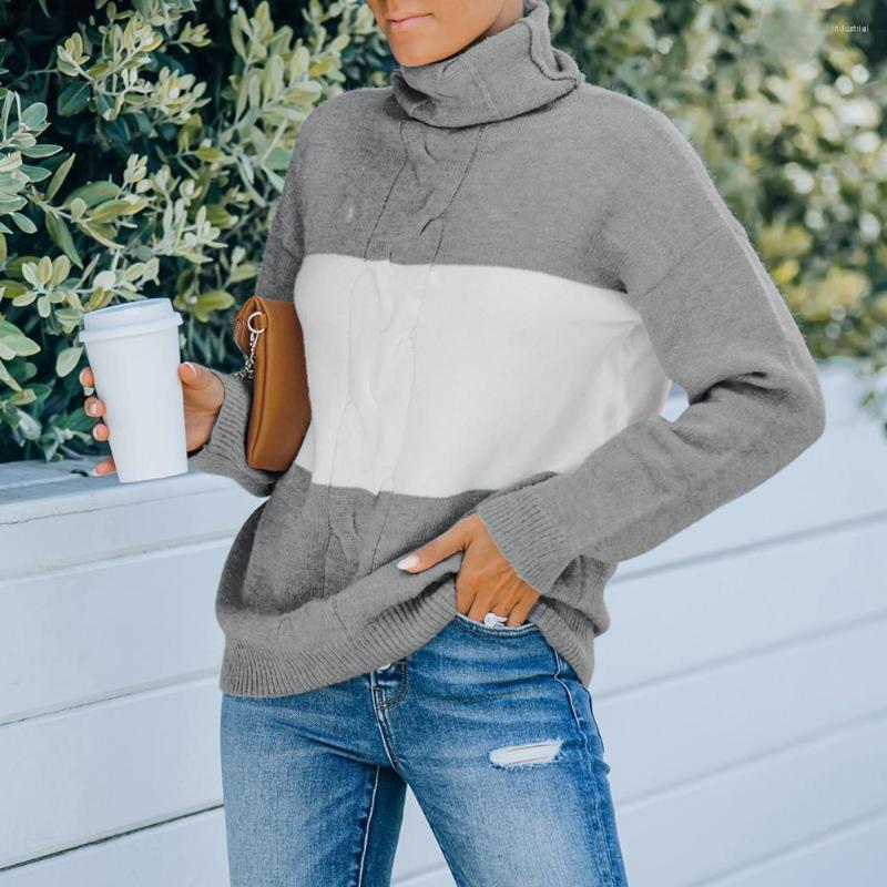 Women' Sweaters Women Winter Sweater High Collar Color Matching Long Sleeves Knitted Pullover Neck Protection Soft Thick Autumn, Blue
Women' Sweaters Women Winter Sweater High Collar Color Matching Long Sleeves Knitted Pullover Neck Protection Soft Thick Autumn, Blue