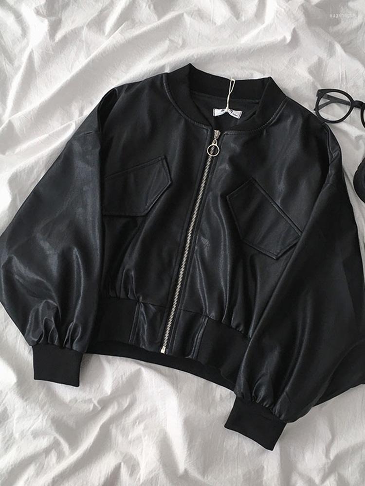 Women's Jackets Spring Autumn Women's Black Pu Leather Short England Style Loose Zipper Tops 2023 Female All-match Outwear Trend
Women's Jackets Spring Autumn Women's Black Pu Leather Short England Style Loose Zipper Tops 2023 Female All-match Outwear Trend