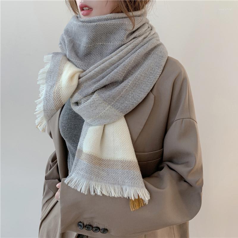 Scarves &Dolphin Women Warm Colors Matching Big Plaid Scarf Grey Soft Wool Imitaion Cashmere Tippet Burrs Pashmina Blanket Shawl
Scarves &Dolphin Women Warm Colors Matching Big Plaid Scarf Grey Soft Wool Imitaion Cashmere Tippet Burrs Pashmina Blanket Shawl