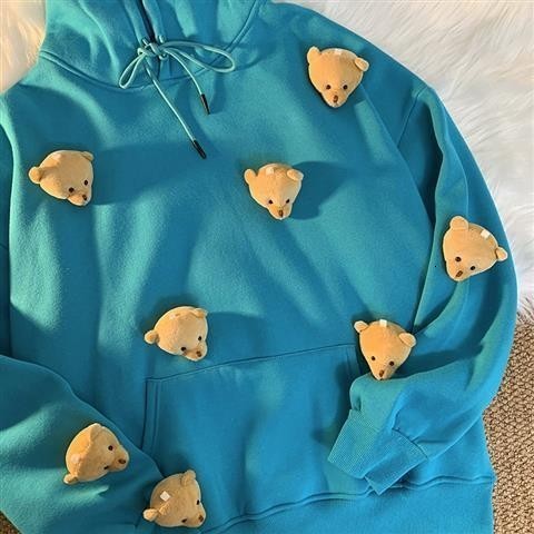 Women s Hoodies Sweatshirts Harajuku Kawaii Tops Y2k Cute Bear Doll Girl Sweatshirt Spring Winter Female Loose Casual Oversize Pullover Korean Style 2