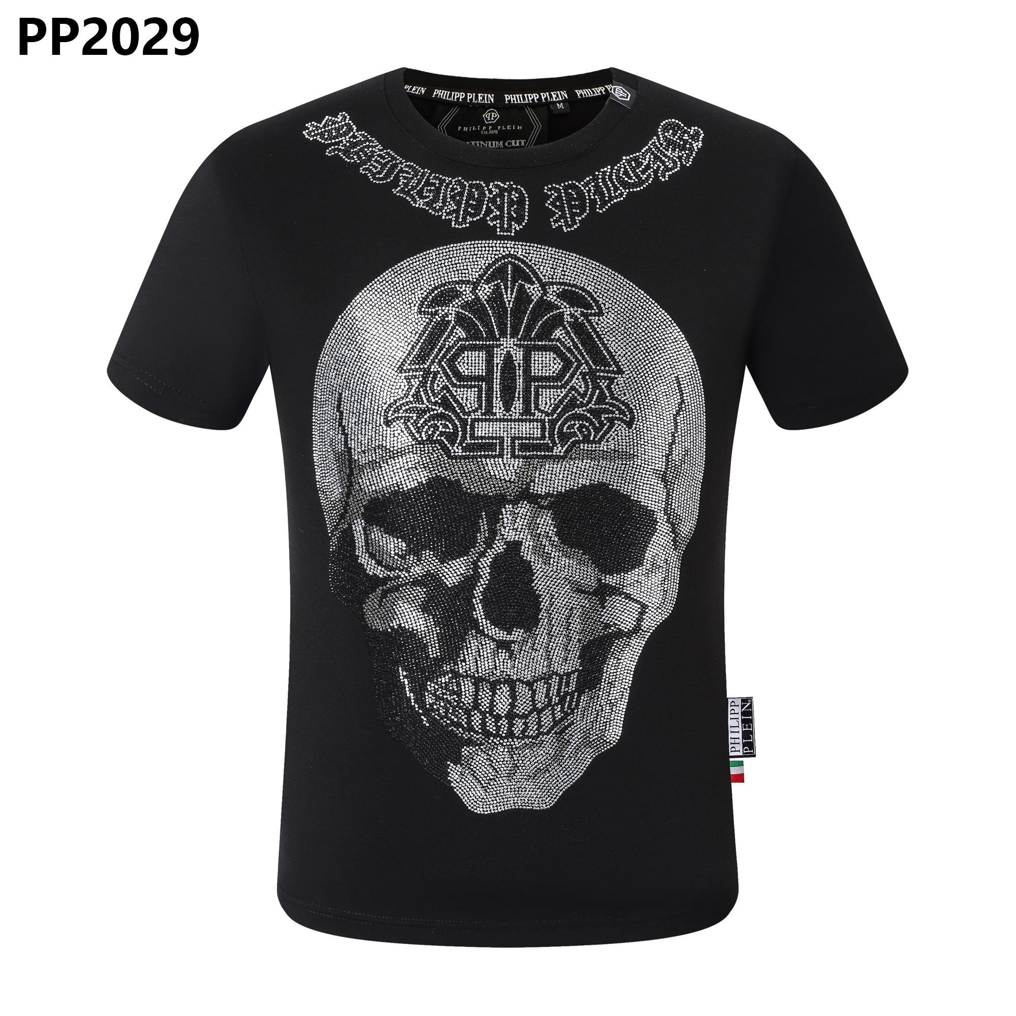 

Men designer philipp plein pp Skull Diamond t shirt Short sleeve Dollar Brown bear Brand O-Neck high Quality Skulls TShirt 04D