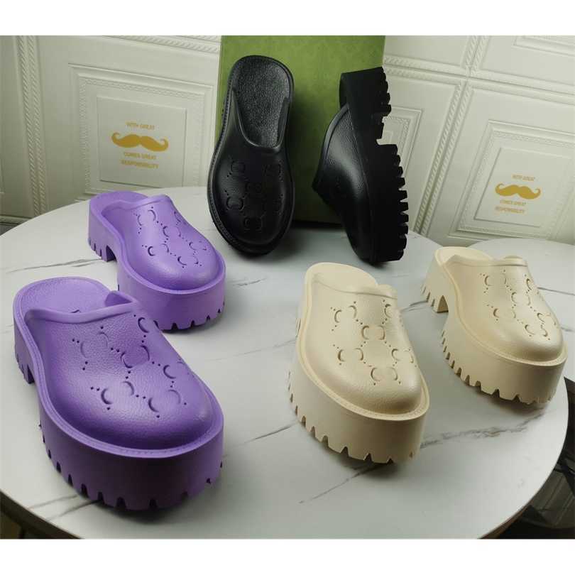 Brand Perforated Slippers Men Women Platform Designer Sandals Wedge Rubber Cut-out Slide Transparent Materials Fashion Beach Flats Shoes, 1 heel5cm
Brand Perforated Slippers Men Women Platform Designer Sandals Wedge Rubber Cut-out Slide Transparent Materials Fashion Beach Flats Shoes, 1 heel5cm