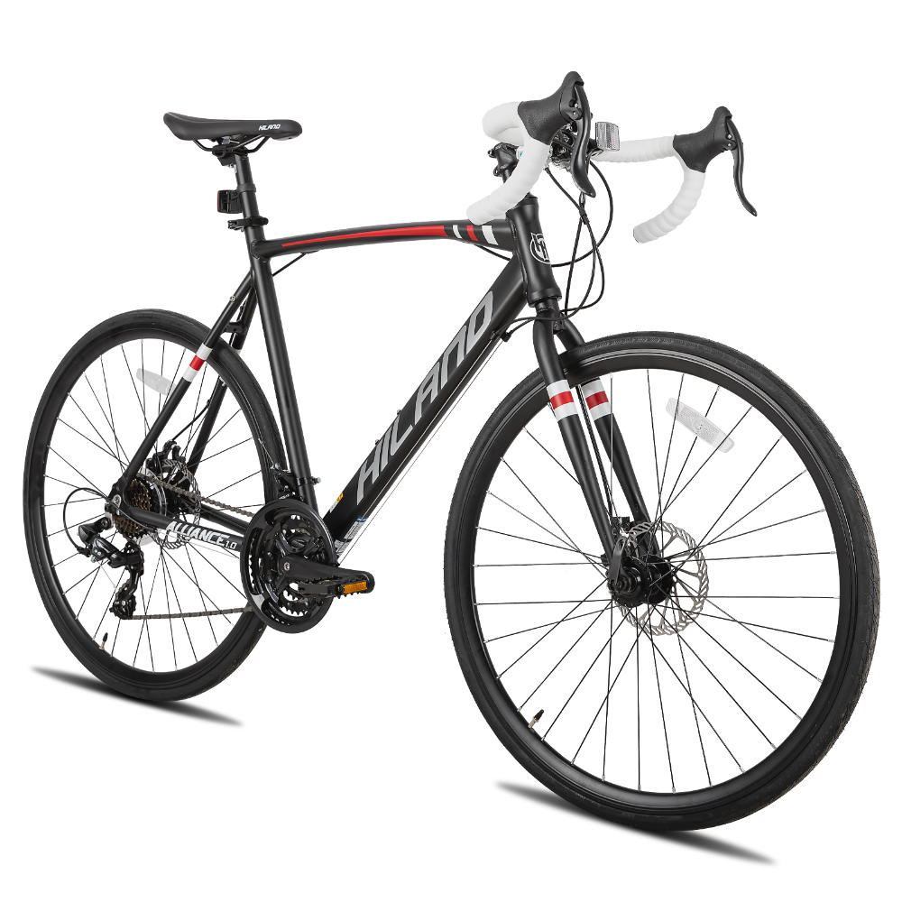 Hiland Aluminum Road Bicycle, Drivetrain 21 speeds Racing Bike, Disc Brake with 700C Wheels for Men Adult Road Bicycle
Hiland Aluminum Road Bicycle, Drivetrain 21 speeds Racing Bike, Disc Brake with 700C Wheels for Men Adult Road Bicycle