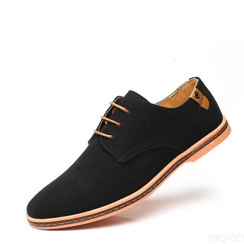 Dress Shoes Spring Suede Leather Men Shoes Oxford Casual Shoes Classic Sneakers Comfortable Footwear Dress Shoes Large Size Flats 230217