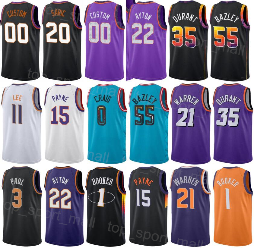 Man Kids Printed Basketball Chris Paul Jersey 3 Devin Booker 1 DeAndre Ayton 22 Kevin Durant 35 TJ Warren 21 Darius Bazley 55 City Association Statement Pure Cotton, Black
Man Kids Printed Basketball Chris Paul Jersey 3 Devin Booker 1 DeAndre Ayton 22 Kevin Durant 35 TJ Warren 21 Darius Bazley 55 City Association Statement Pure Cotton, Black