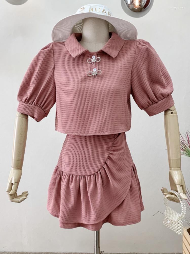 Work Dresses Women' Suit Polo Collar Puff Sleeve Short Top Ruffle Mini Skirt Suits Two-piece Set Summer 2023 Woman' Clothes, Black
Work Dresses Women' Suit Polo Collar Puff Sleeve Short Top Ruffle Mini Skirt Suits Two-piece Set Summer 2023 Woman' Clothes, Black