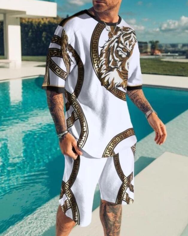 Summer Men Tracksuits Shorts Outfits Male Clothing Street T Shirt Two Piece Sets 3D Print Casual O-Neck Tracksuit V Oversized Beach Sportwear, 03
Summer Men Tracksuits Shorts Outfits Male Clothing Street T Shirt Two Piece Sets 3D Print Casual O-Neck Tracksuit V Oversized Beach Sportwear, 03