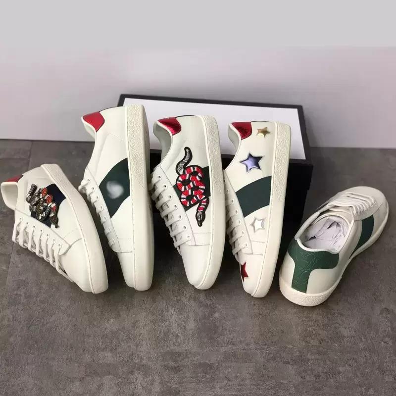 Designer Men Womens Ace Bee Casual Shoes Snake Chaussures Leather Sneakers Embroidered Stripes white Shoe flat platform Walking Sports Trainer Sneaker Eur 35-45, 12
Designer Men Womens Ace Bee Casual Shoes Snake Chaussures Leather Sneakers Embroidered Stripes white Shoe flat platform Walking Sports Trainer Sneaker Eur 35-45, 12