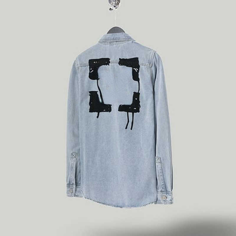 Fashion men women denim jacket off designer shirts fashion print long-sleeved shirt casual lapel jackets 8Y8E, Blue
Fashion men women denim jacket off designer shirts fashion print long-sleeved shirt casual lapel jackets 8Y8E, Blue
