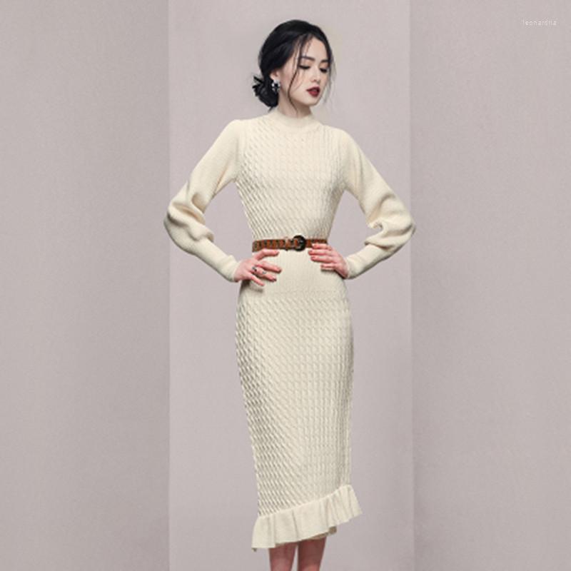 Casual Dresses Women Puff Sleeve Ruffle Knitted Elegant Office Vintage Simple Autumn Bottoming KniParty Pencil Dress Vestidos, Picture color
Casual Dresses Women Puff Sleeve Ruffle Knitted Elegant Office Vintage Simple Autumn Bottoming KniParty Pencil Dress Vestidos, Picture color