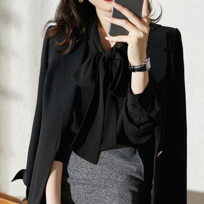 Women's Blouses Blouse Women Lace-up Bowknot Long Sleeve Loose Fit Shirt Korean Style Solid Color Pullover Streetwear Blusas, Black
Women's Blouses Blouse Women Lace-up Bowknot Long Sleeve Loose Fit Shirt Korean Style Solid Color Pullover Streetwear Blusas, Black
