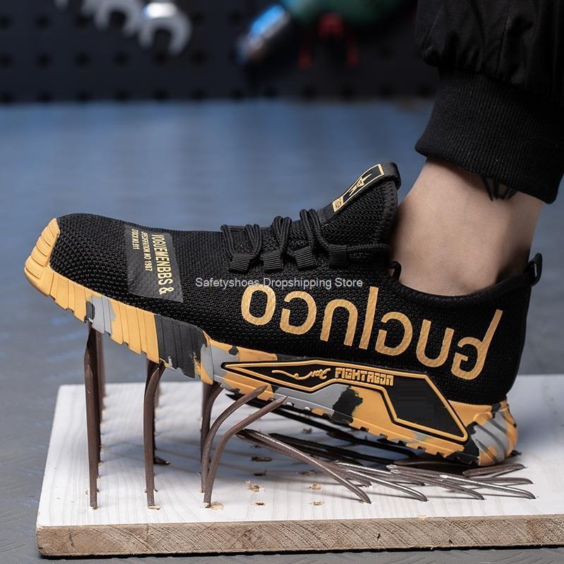 Boots Safety Shoes Men Steel Toe Men's Work Shoes Puncture Proof Work Sneaker Male Protective Footwear Work Man Boots Safety Boots 230217
