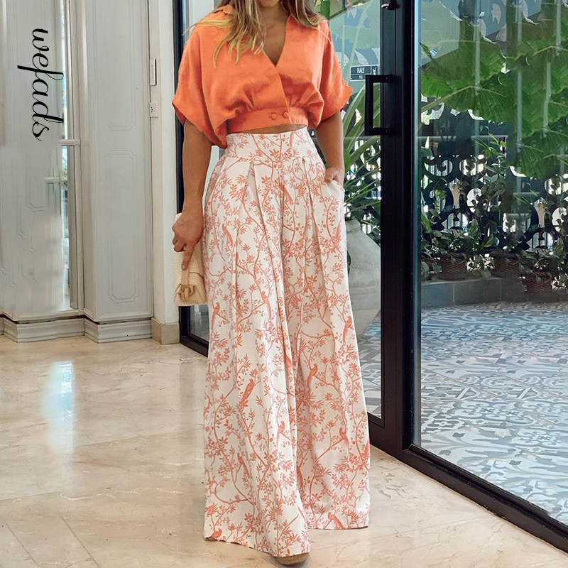 Womens Two Piece Pants Wefads Womens Two Piece Sets Sexy Mid Sleeve Shirt Elgant Floral Print Wide Leg Pant High Streetwear 230220, Picture color
Womens Two Piece Pants Wefads Womens Two Piece Sets Sexy Mid Sleeve Shirt Elgant Floral Print Wide Leg Pant High Streetwear 230220, Picture color