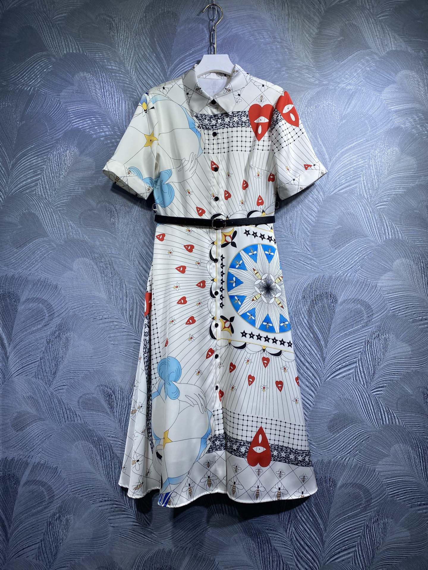 Summer new style dress lapel print simple and elegant short-sleeved, Customize
Summer new style dress lapel print simple and elegant short-sleeved, Customize