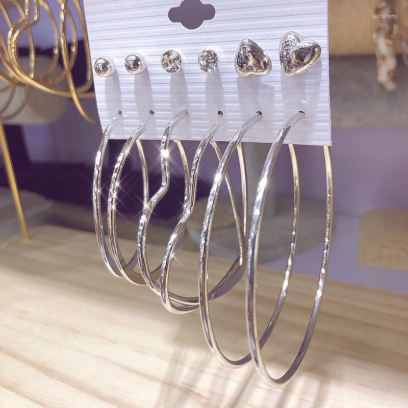 Hoop Earrings Ximei Oversize Big 6 Pairs/sets Earring Metal Stud Fashion For Women Girl Hyperbole Jewelry
Hoop Earrings Ximei Oversize Big 6 Pairs/sets Earring Metal Stud Fashion For Women Girl Hyperbole Jewelry