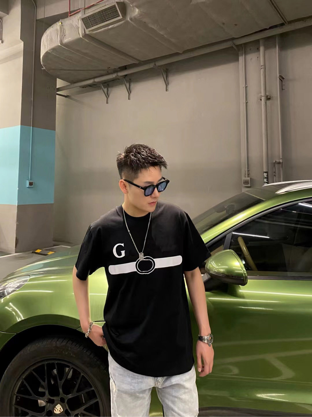 LargeSize size M-6XL Fashion Mens Designers T Shirt Summer T-Shirt Crane Printing letter High Quality T Shirt Hip Hop Men Women Short Sleeve Tees