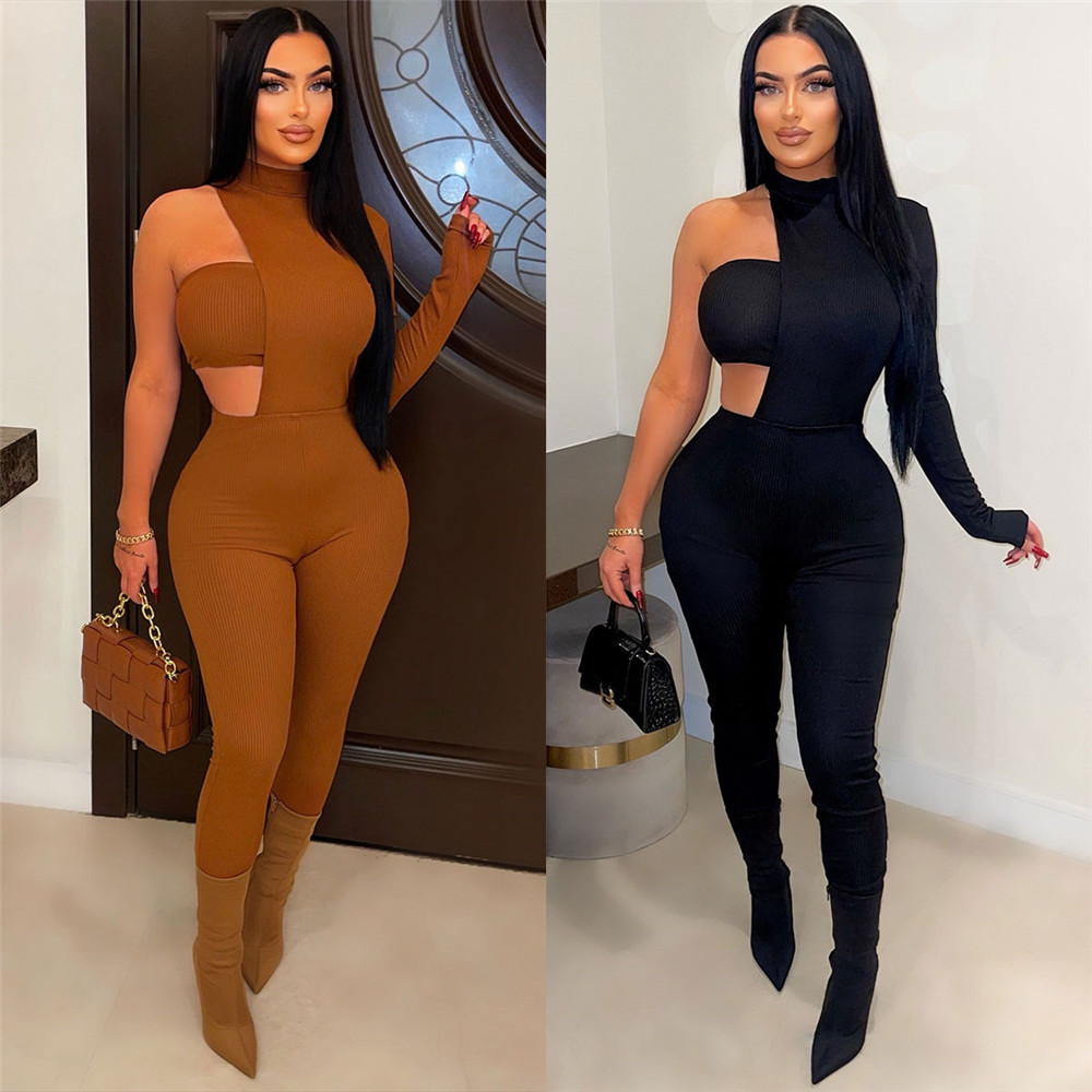 2023 Women Tracksuits Sexy Tank Top Jumpsuits Two 2 Piece Sets Spring Summer Clothes Casual Slim One Piece Outfits Hollow Out Rompers Wholesale items