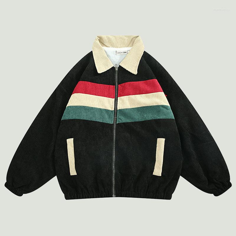 Men's Jackets Corduroy Varsity Mens Spring Autumn Harajuku Striped Patchwork Coats Streetwear Retro Casual Loose Lapel Jacket Unisex, Black
Men's Jackets Corduroy Varsity Mens Spring Autumn Harajuku Striped Patchwork Coats Streetwear Retro Casual Loose Lapel Jacket Unisex, Black