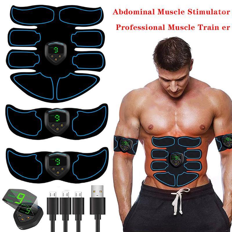 Accessories Pcs EMS Abdominal Muscle USB Intelligent Digital Display Fitness Stickers Lazy Equipment