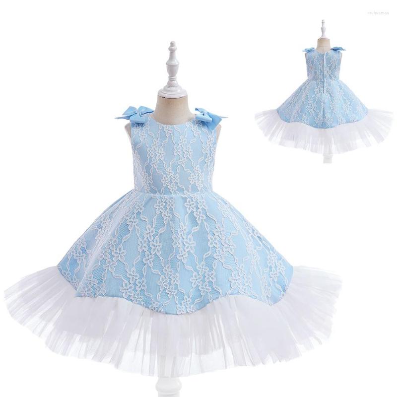 Girl Dresses Sky Blue Kids Evening Dress Girls Round Neck Sleeveless Lace Splice Princess Sweet Children Wedding Birthday Party Gown
Girl Dresses Sky Blue Kids Evening Dress Girls Round Neck Sleeveless Lace Splice Princess Sweet Children Wedding Birthday Party Gown