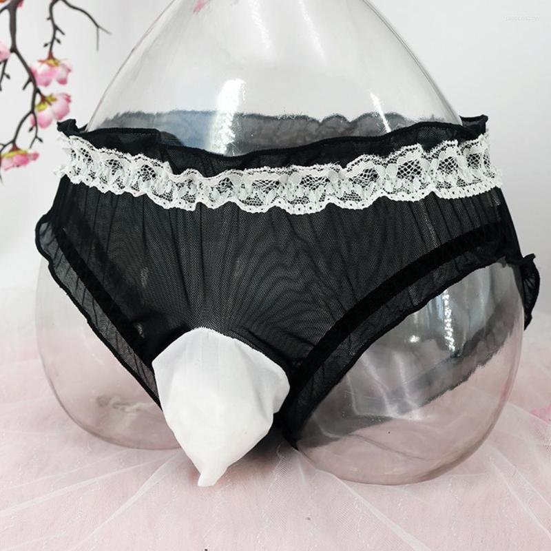 Underpants Men's Thongs Sexy Briefs Sissy Pouch Panties Sheer Lace Edge G-String Breathable Underwear Lingerie, Black
Underpants Men's Thongs Sexy Briefs Sissy Pouch Panties Sheer Lace Edge G-String Breathable Underwear Lingerie, Black