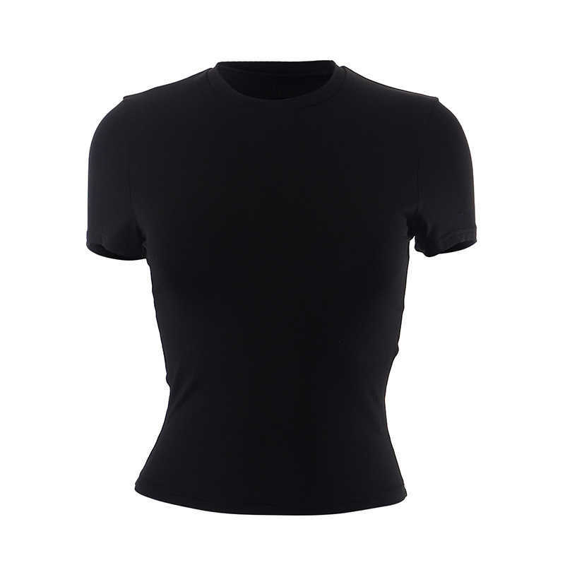 Women's Spring New Solid Round Neck Short Sleeve Basic T-shirt Top summer fashion shirts
