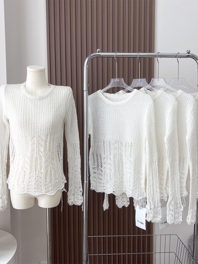 Women' Sweaters 2023 Autumn Sweater Women Hollow Out Knit Pullover O-neck Ripped White Color Female Knitwear Trendy Daily Basic Baddie
Women' Sweaters 2023 Autumn Sweater Women Hollow Out Knit Pullover O-neck Ripped White Color Female Knitwear Trendy Daily Basic Baddie