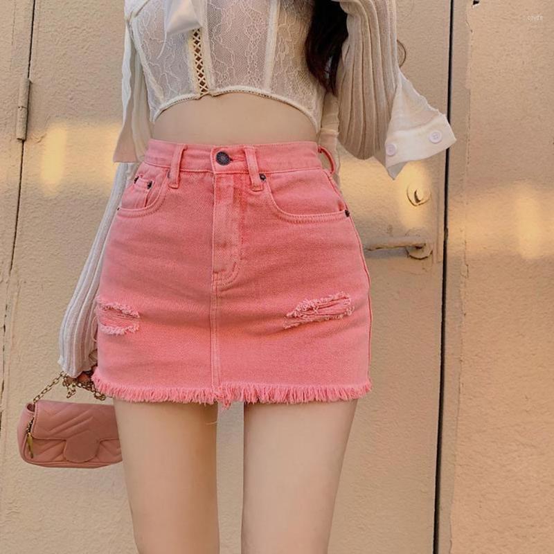 Skirts Summer Denim Skirt For Women Empire High Waist Skinny Mini Outdoor Shopping Fashion Korean Style Ripped Jeans, Pink
Skirts Summer Denim Skirt For Women Empire High Waist Skinny Mini Outdoor Shopping Fashion Korean Style Ripped Jeans, Pink