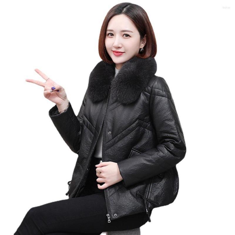 Women's Leather European Sheepskin Suede Down Coat Fur Collar Women Warm Jacket Outerwear Overcoat LF2324BM, Beige
Women's Leather European Sheepskin Suede Down Coat Fur Collar Women Warm Jacket Outerwear Overcoat LF2324BM, Beige