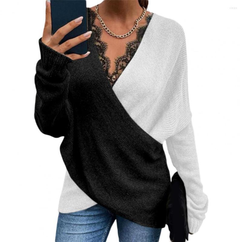 Women' Sweaters Loose Women Sweater Color Block Lace Autumn Winter Office Ladies Knitting Pullover, Khaki
Women' Sweaters Loose Women Sweater Color Block Lace Autumn Winter Office Ladies Knitting Pullover, Khaki