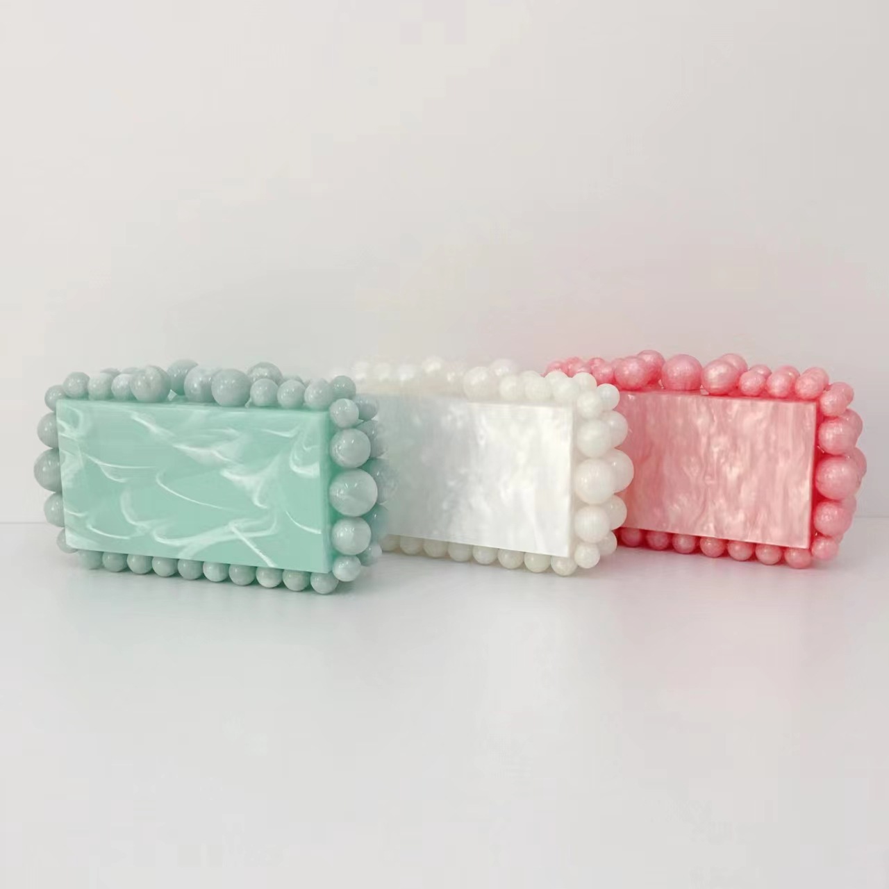 Wedding Acrylic Bags Party Evening Clutch Chain Sling Crossbody Bag Fashion Big Beaded Bag 11 Colors Women's Clutches, Pink
Wedding Acrylic Bags Party Evening Clutch Chain Sling Crossbody Bag Fashion Big Beaded Bag 11 Colors Women's Clutches, Pink