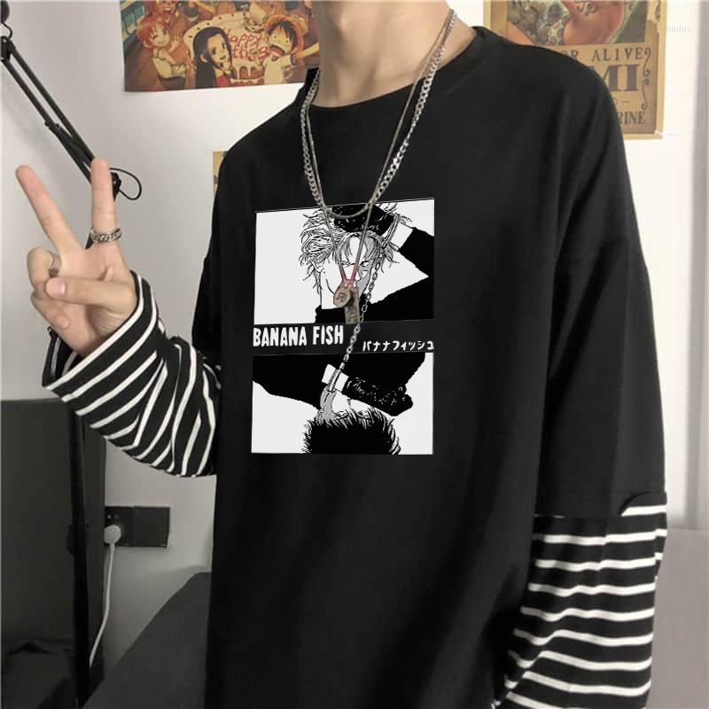 Men's T Shirts Funny Japan Anime Manga Banana Fish Men Women T-shirt Tops Harajuku Summer Street Casual Fake Two Piece Long Sleeve Tshirt, Beige
Men's T Shirts Funny Japan Anime Manga Banana Fish Men Women T-shirt Tops Harajuku Summer Street Casual Fake Two Piece Long Sleeve Tshirt, Beige