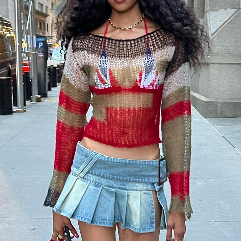 Women' Sweaters Y2K Hollow Out Cropped Knit Smock Top Women Vintage Loose Distressed Crochet Pullovers Crop Tops Fairy Grunge Sweater, Picture shown
Women' Sweaters Y2K Hollow Out Cropped Knit Smock Top Women Vintage Loose Distressed Crochet Pullovers Crop Tops Fairy Grunge Sweater, Picture shown