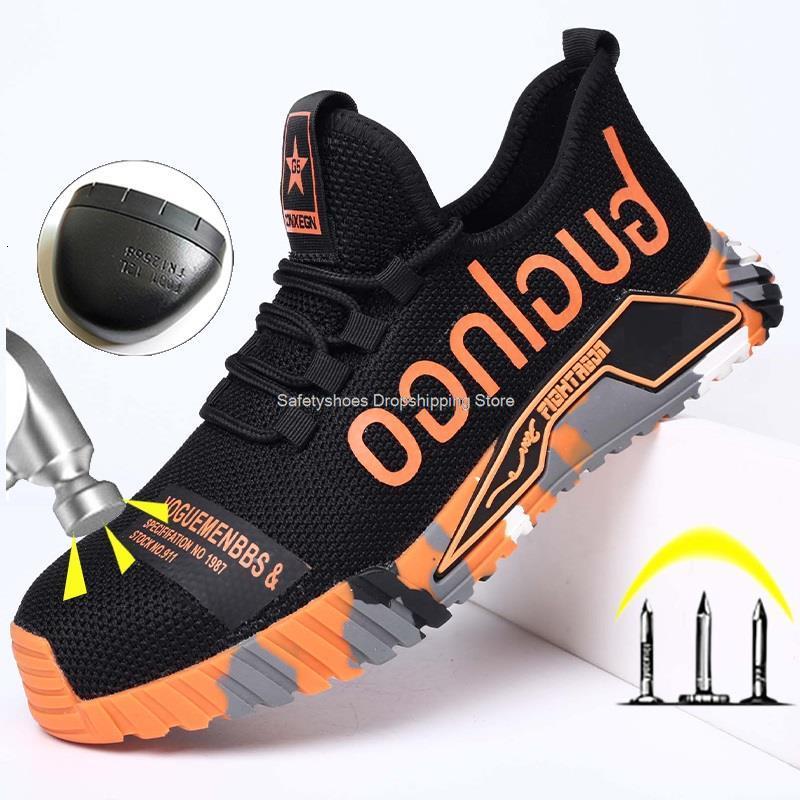 Boots Safety Shoes Men Steel Toe Men's Work Shoes Puncture Proof Work Sneaker Male Protective Footwear Work Man Boots Safety Boots 230217