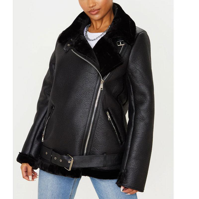 Women' Jackets Elegant Women Faux Lamb Wool Fur Leather Jacket Winter Fashion Lady Sashes Black Outerwear Streetwear Female Zipper SuitsWom
Women' Jackets Elegant Women Faux Lamb Wool Fur Leather Jacket Winter Fashion Lady Sashes Black Outerwear Streetwear Female Zipper SuitsWom